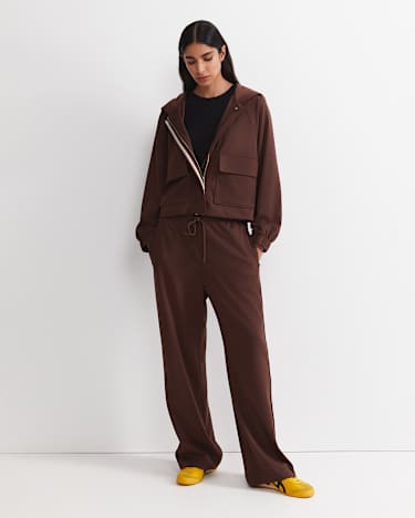 Misha Straight Leg Track Pant in CHOCOLATE