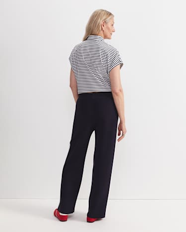 Maxine Milano Wide Leg Pant in NAVY/WHITE