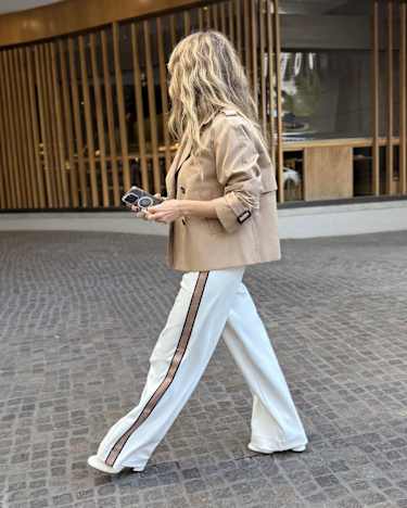 Lina Track Pant in WHITE/MULTI