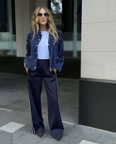 Lina Track Pant in NAVY MULTI