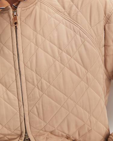 Vera Quilted Bomber in TAN