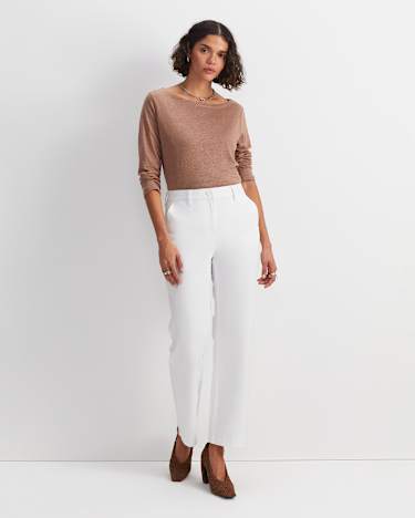 Laura Straight Chino Pant in WHITE
