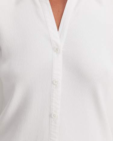 Catherine Rib Shirt in WHITE
