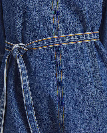 Allegra Denim Mini Dress in MID WASH