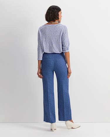 Saint Textured Straight Pant in NAVY/BLUE