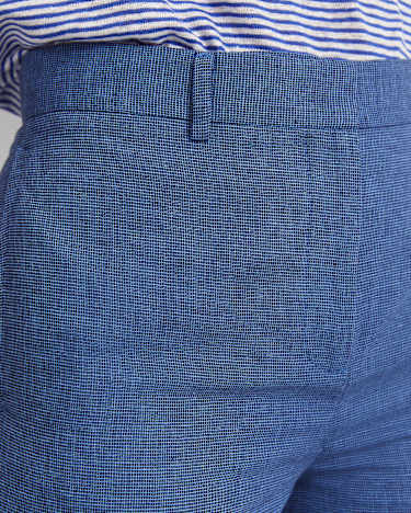 Saint Textured Straight Pant in NAVY/BLUE