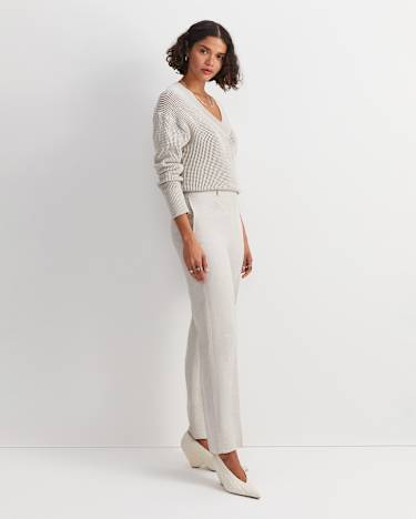 Freya Straight Linen Pant in STRING