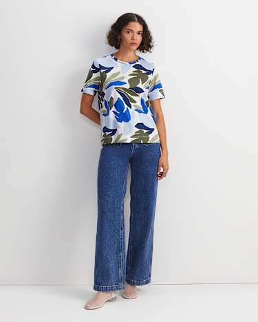 Ivy Mercerised Cotton Tee in MULTI
