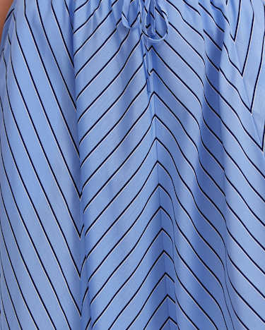 Gina Stripe Maxi Skirt in BLUE/WHITE