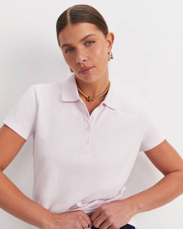 Jolene Pique Polo in SOFT PINK