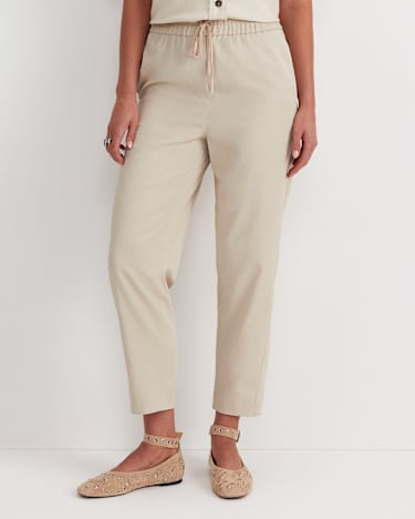 Rosie Elasticated Pant in TAN