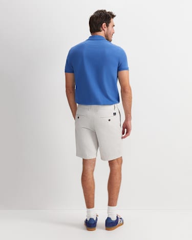 SC Melange Pique Polo in STEEL BLUE