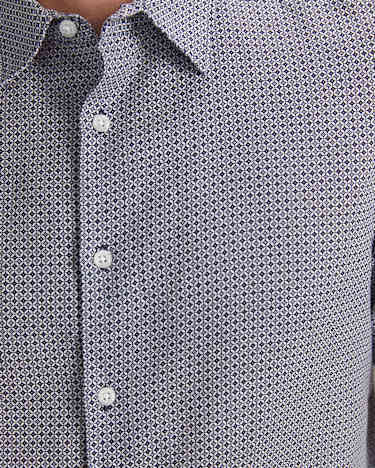 Brett Short Sleeve Print Shirt in NAVY MULTI