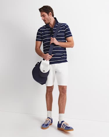 David Stripe Polo in NAVY