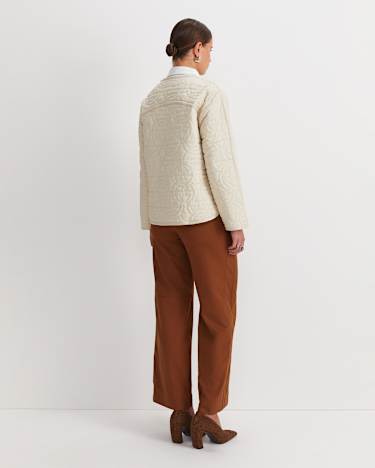 Gina Quilted Jacket in ECRU