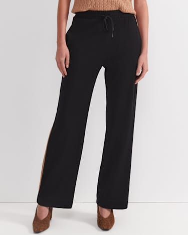 Misha Straight Leg Track Pant in BLACK