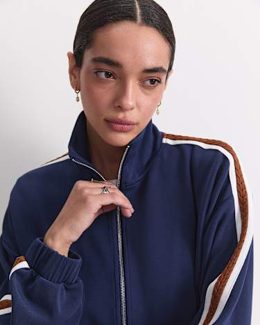 Kayla Track Jacket in NAVY MULTI