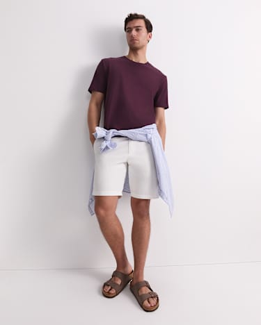 Supersoft Melange Tee in BURGUNDY MELANGE