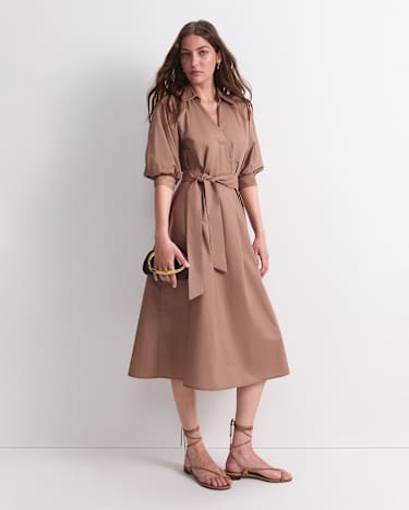 Lorelei Midi Dress in MOCHA