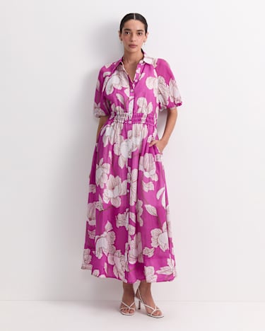 Manon Midi Dress in PINK MULTI
