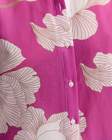 Manon Cotton Silk Shirt in PINK MULTI