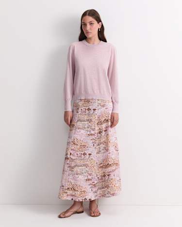 Sparkling Long Sleeve Relaxed Knit in BLUSH