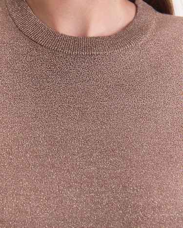 Sparkling Long Sleeve Relaxed Knit in MOCHA