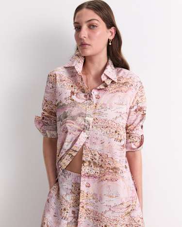 Story Map Liberty Shirt in PINK MULTI