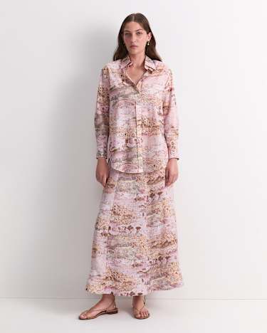Story Map Liberty Shirt in PINK MULTI