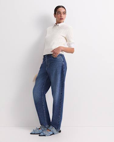 Elka Pointelle Crew Knit in OFF WHITE