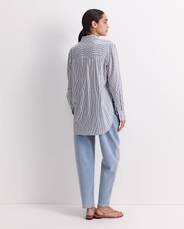 Vivian Stripe Shirt in NAVY/WHITE