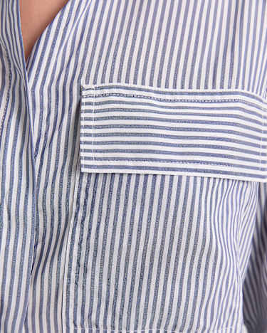 Vivian Stripe Shirt in NAVY/WHITE