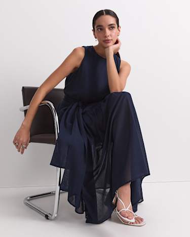 Vivian Maxi Dress in NAVY