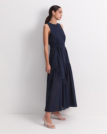 Vivian Maxi Dress in NAVY