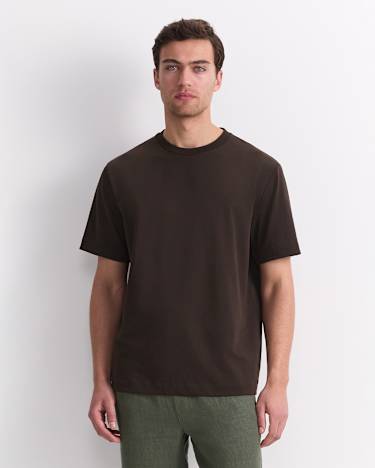 Heavyweight Cotton Tee in COFFEE BEAN