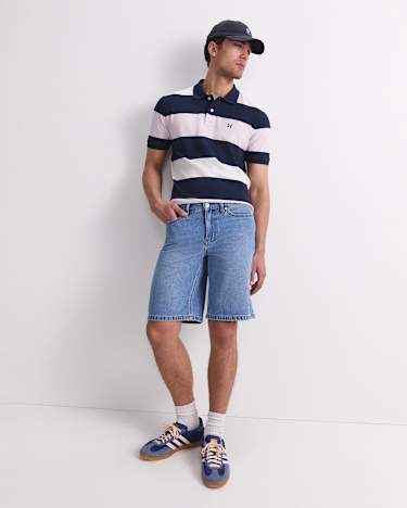 Zac Stripe Polo in PINK MULTI