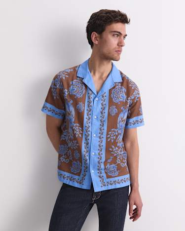 Mulga Short Sleeve Print Shirt in BLUE MULTI