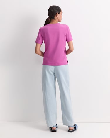 Mercerised Cotton Short Sleeve Tee in SHERBET