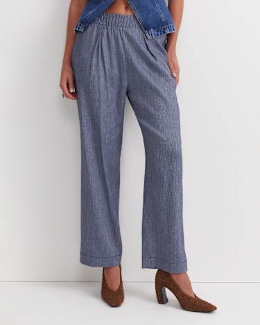 Rosa Wide Leg Linen Pant in INDIGO