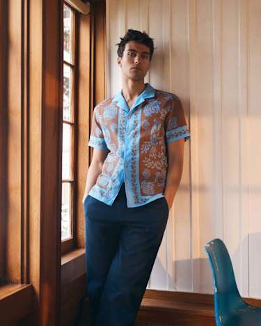 Mulga Short Sleeve Print Shirt in BLUE MULTI