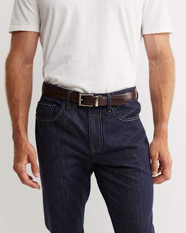 Otaway Reversable Leather Belt in BLACK/BROWN