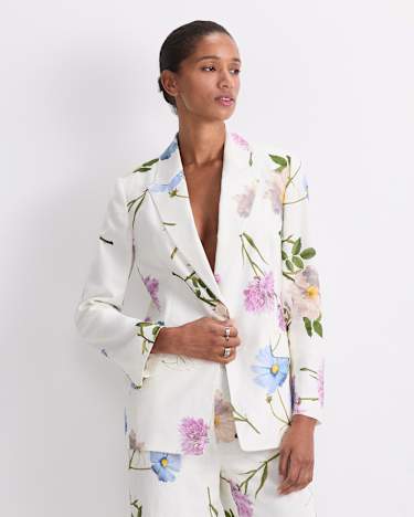 Garden Scatter Liberty Jacket in WHITE MULTI