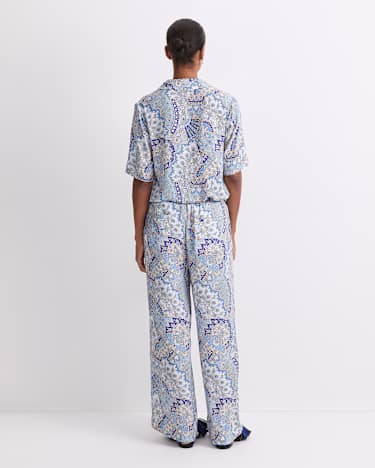 Emporium Wide Leg Liberty Pant in BLUE MULTI