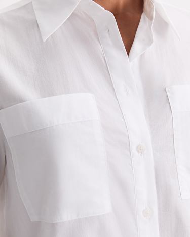 Short Sleeve Lily Voile Shirt in WHITE