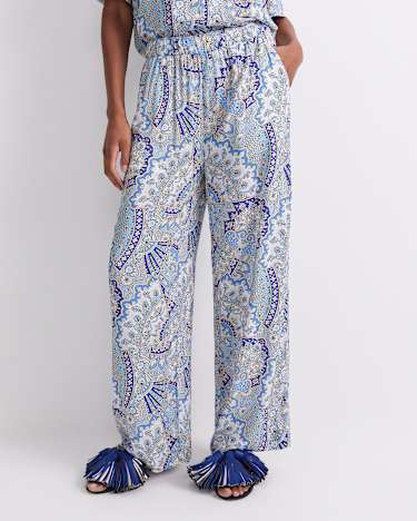 Emporium Wide Leg Liberty Pant in BLUE MULTI