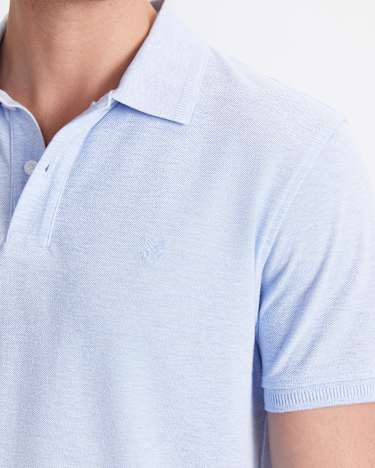 SC Melange Pique Polo in SKY BLUE MELANGE
