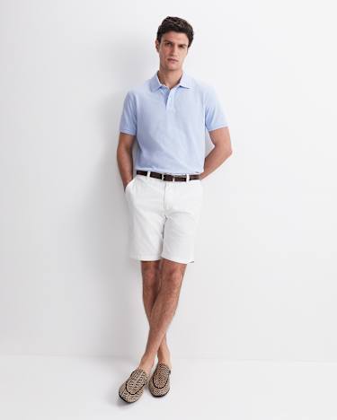 SC Melange Pique Polo in SKY BLUE MELANGE