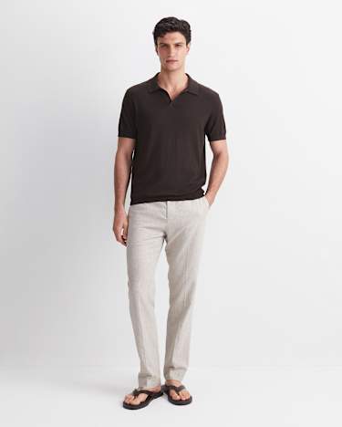 Ojas Knit Polo in CHOCOLATE