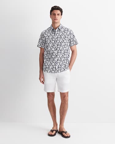 Paulo Short Sleeve Print Shirt in BLUE MULTI