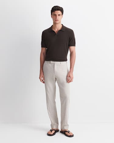 Jeffery Linen Blend Suit Pant in NATURAL